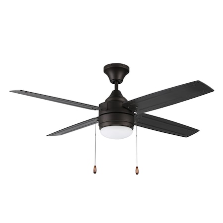 52” Bronze Finish Ceiling Fan Includes Blades And LED Light Kit